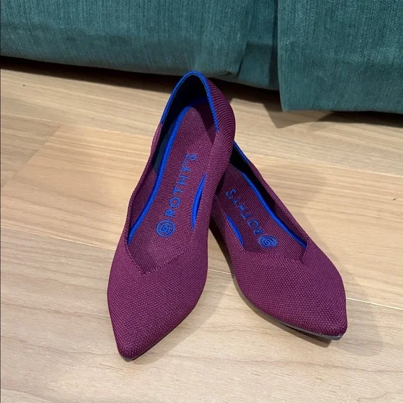 NEVER WORN Rothy's Women's Plum Pointed Toe Comfort Flats Size 7 - Picture 1 of 4